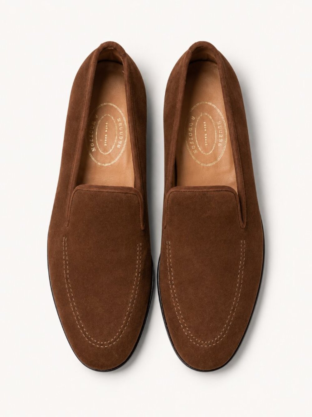 Stubbs & Wootton Palm Beach Brown Suede Venetian Loafers Mens 14 - Picture 4 of 4